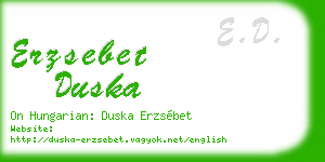 erzsebet duska business card